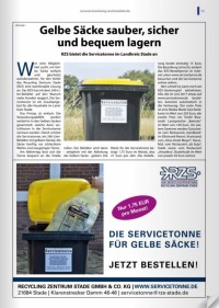 Die Servicetonne im Wochenblatt